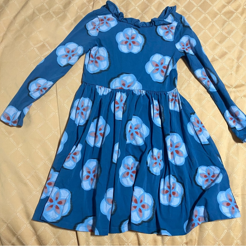 Blue Floral Kids Dress